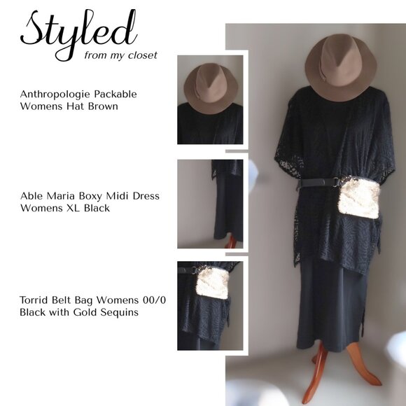 Torrid Lace Open Wrap Womens One Size Black Boho Festival Leaf and Dot Pattern - Picture 5 of 5